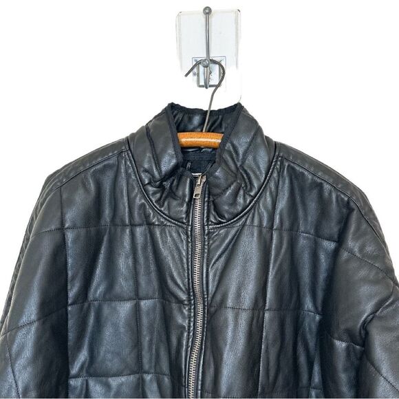 We The Free Faux Leather Quilted Bomber Jacket NWT - Picture 3 of 10